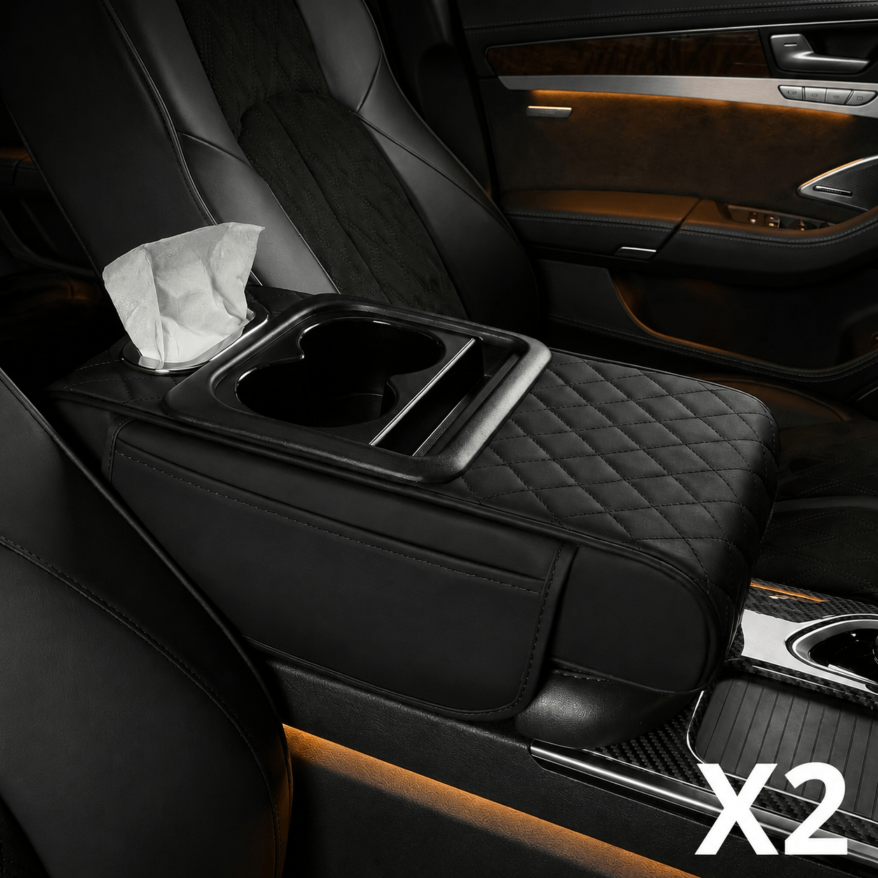 BLACK ONLY - 2 Car Armrest